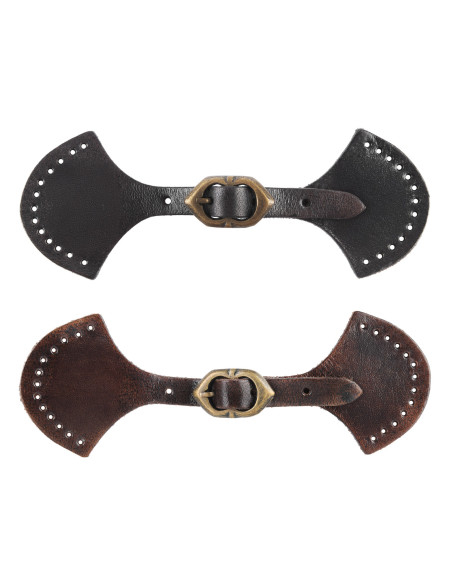 Buckle collar closure, brown