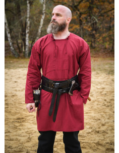 Viking tunic cotton model Viborg, red