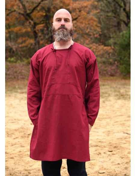 Viking tunic cotton model Viborg, red