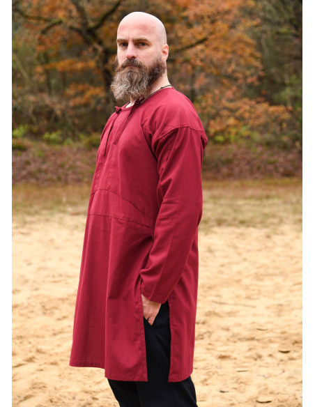 Viking tunic cotton model Viborg, red
