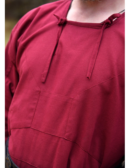 Viking tunic cotton model Viborg, red