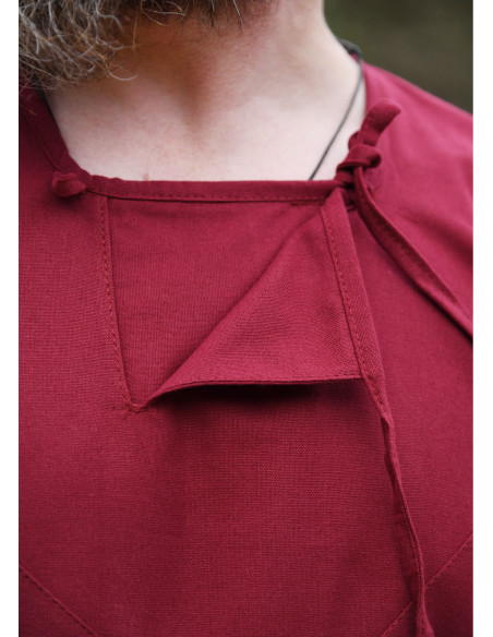Viking tunic cotton model Viborg, red
