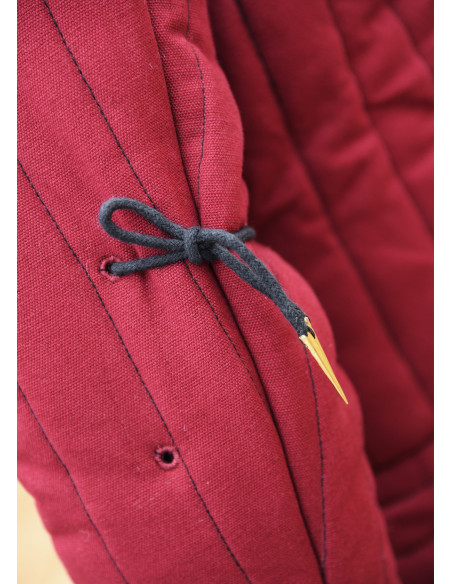 Medieval padded cotton gambeson, red