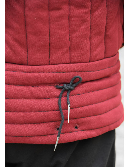 Medieval padded cotton gambeson, red