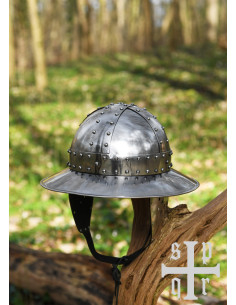 Medieval Kettle Helmet 14th Century Steel (1.6 mm.) 2