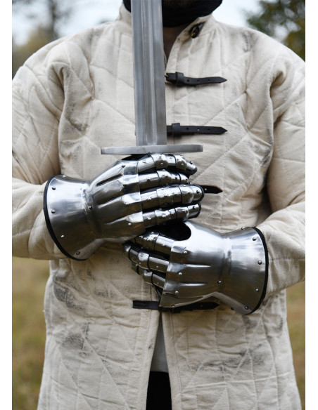 Medieval gauntlets 14th century with...