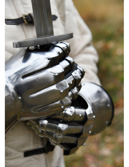 Medieval gauntlets 14th century with...