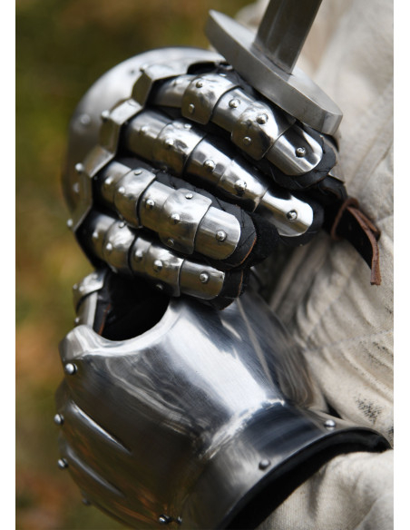 Medieval gauntlets 14th century with...
