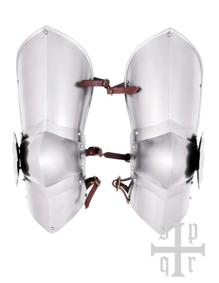 Medieval steel knee and upper leg...