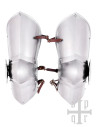 Medieval steel knee and upper leg protectors