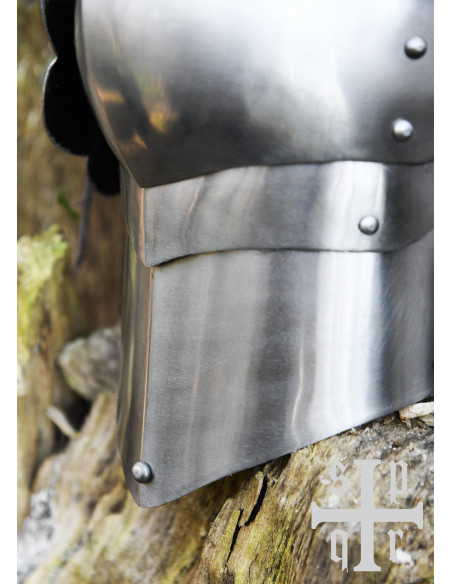 Medieval steel knee and upper leg...