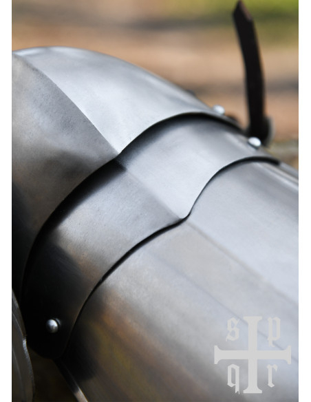 Medieval steel knee and upper leg...