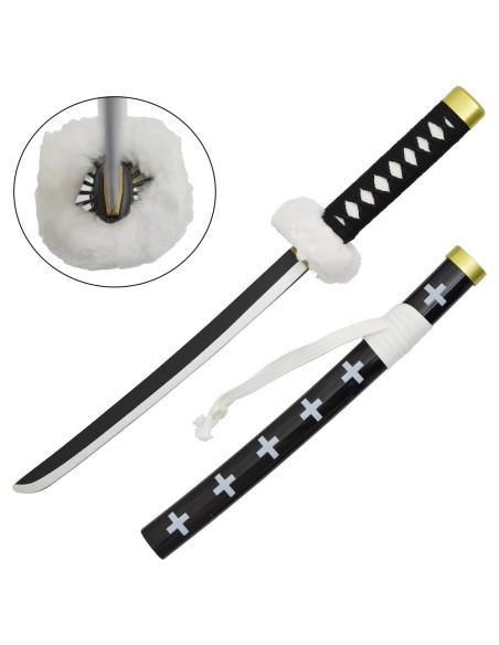 Black miniature bamboo katana of...