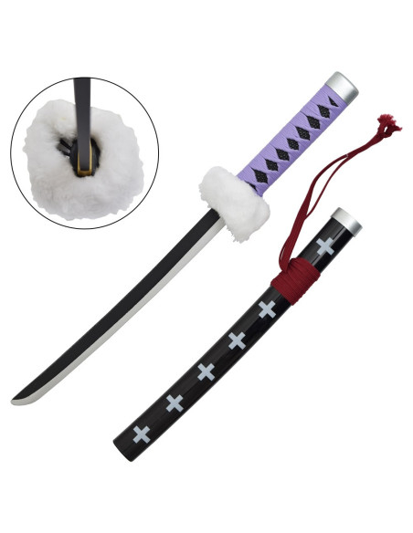Purple miniature bamboo katana of... Purple miniature bamboo katana of...