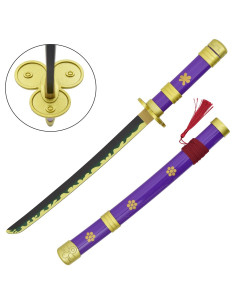 Purple bamboo miniature katana Enma black from Zoro - One...