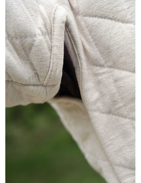 Padded gambeson with buckles, natural...