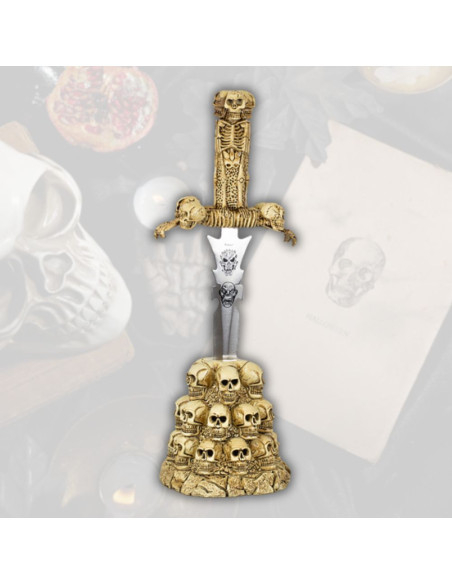 Decorative dagger with skull stand...