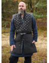 Medieval sleeveless padded gambeson, black