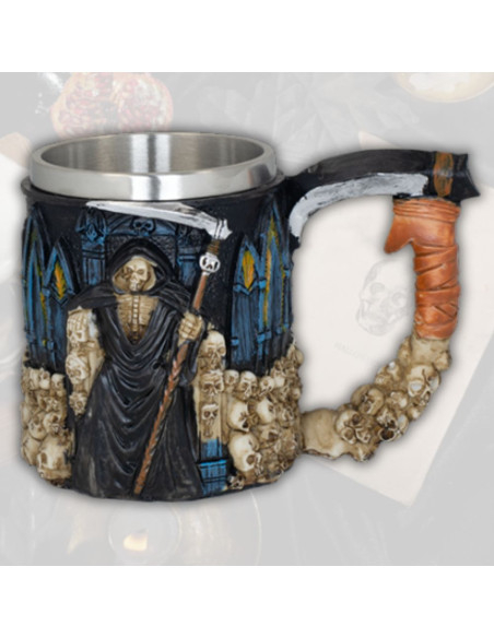 Gothic Resin Mug Death with Scythe...