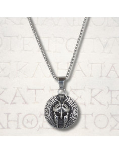 Greek Helmet and Shield Pendant