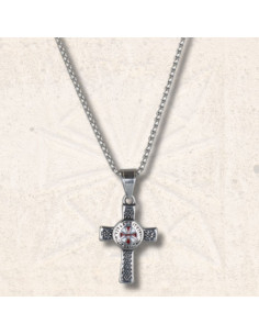 Pendant with chain and Templar Cross (4.3 cm.)