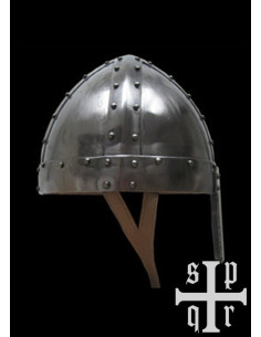 Medieval Spangenhelm type helmet with nasal in steel 2
