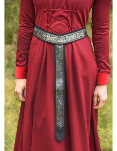 Medieval belt decorated in Y, black 2