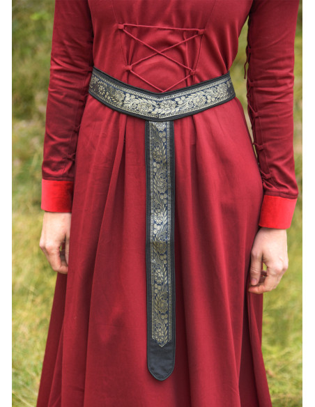 Medieval belt decorated in Y, black