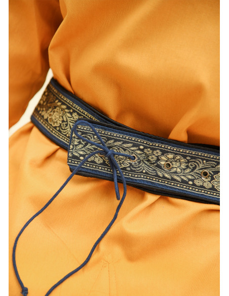 Medieval belt decorated in Y, blue color