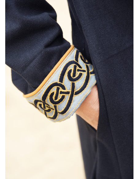 Viking embroidered coat model Ella,...