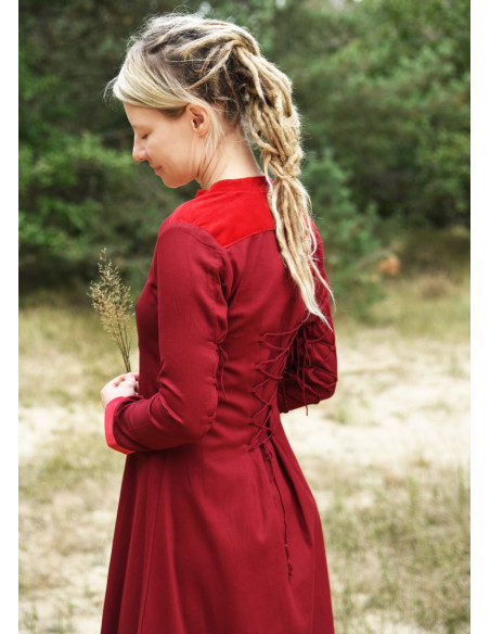 Medieval long dress model Meira, red... Medieval long dress model Meira, red...