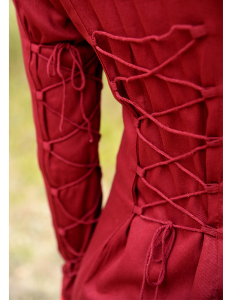 Medieval long dress model Meira, red... Medieval long dress model Meira, red...