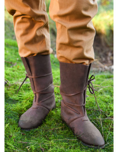 Viking Oseberg boots with laces, brown (9th century)