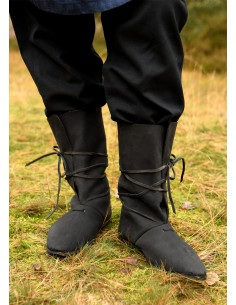 Viking Oseberg Boots with Laces, Black (9th Century)