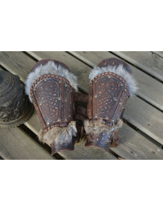 Viking Baldur Bracelets with Rabbit Skin 2