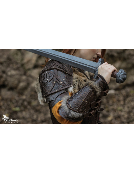 Viking Baldur Bracelets with Rabbit Skin