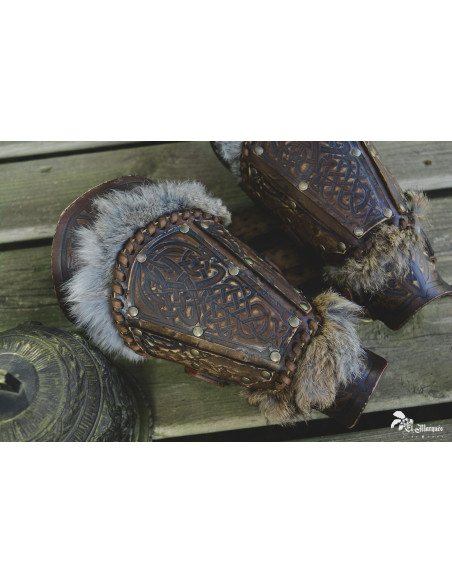 Viking Baldur Bracelets with Rabbit Skin