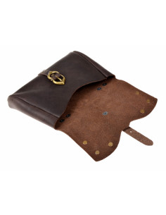 Medieval Erin Bag with Celtic Hardware - brown 2
