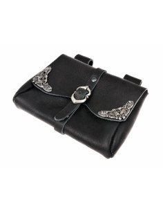 Medieval Erin Bag with Celtic Hardware - black