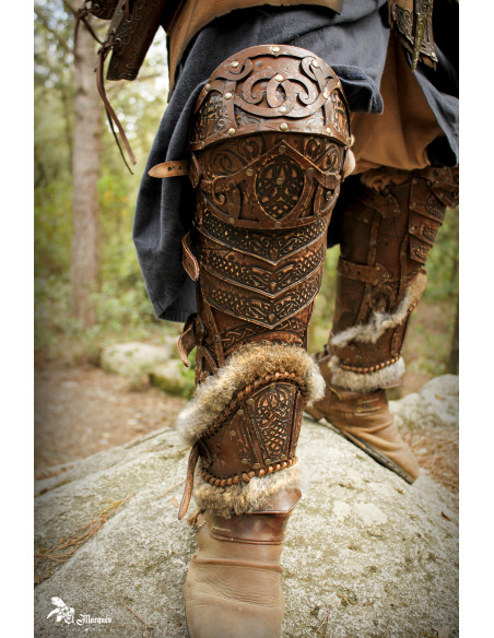 Baldur Viking Greaves with 3 Buckles
