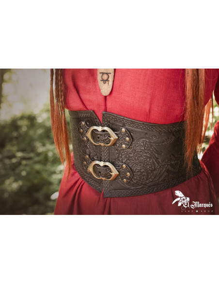 Viking Valkyrie Corset Belt - Brown