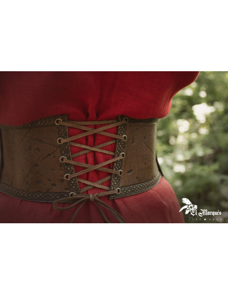 Viking Valkyrie Corset Belt - Brown