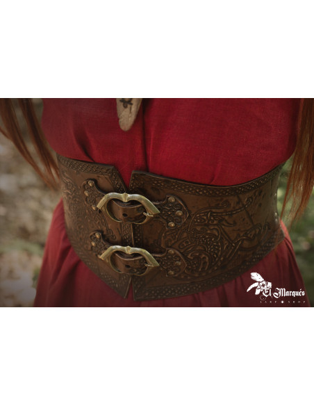 Viking Valkyrie Corset Belt - Brown