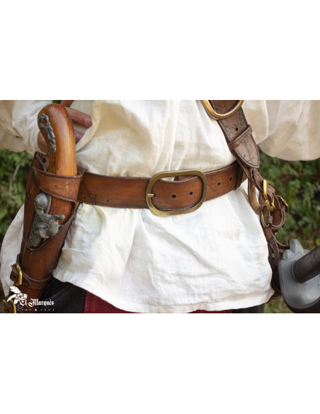 Pirate Belt in brown leather