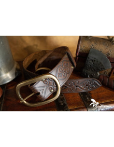 Noble Renaissance Leather Belt - Brown