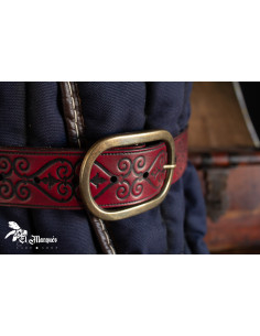 Noble Renaissance Belt in Leather - Red 2