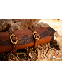 Leather belt scroll holder for LARP 2