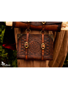 Scroll holder set with Grimoire book for LARP