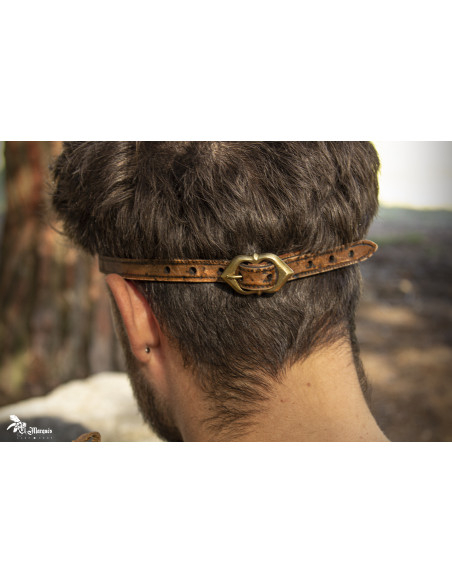 Viking Odin Eye Patch in Brown Leather