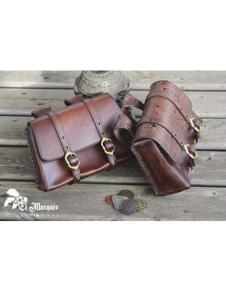 Medieval Adventurer Bag in leather,...